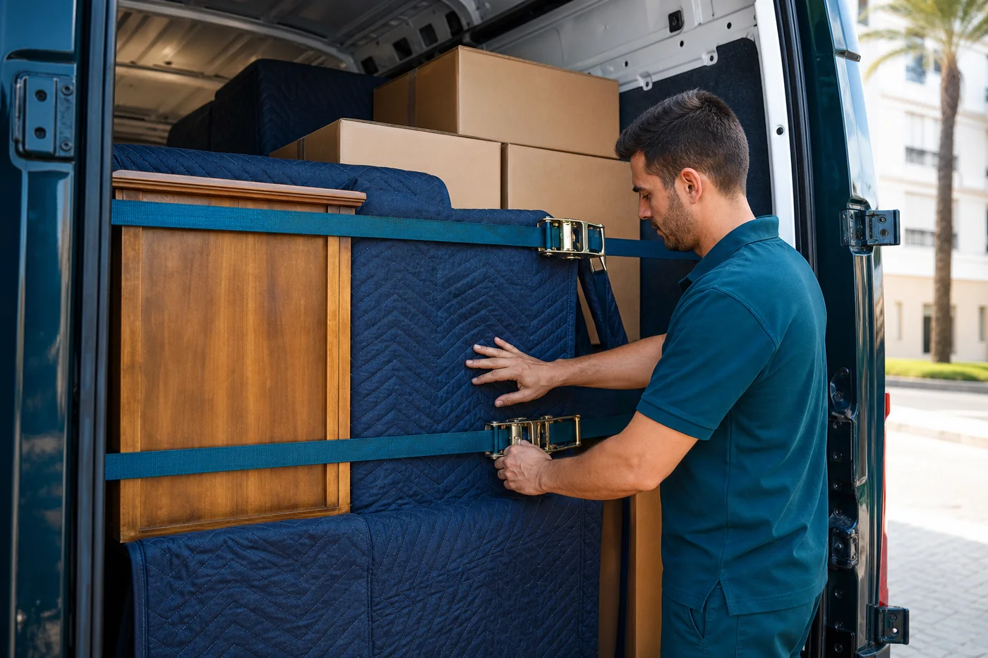Servicio profesional de carga protegida para mudanzas en Málaga