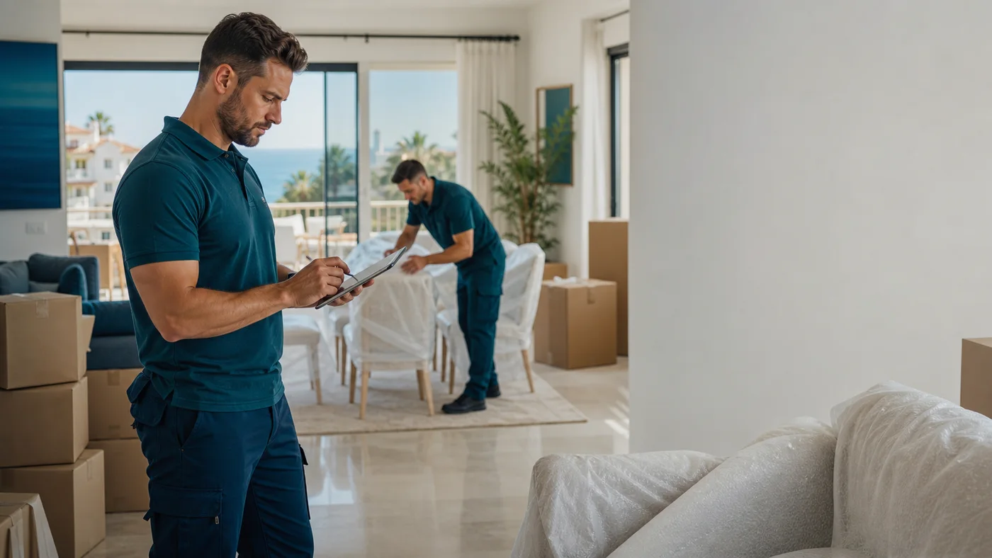 Inventario y protección de mobiliario durante una mudanza en Estepona