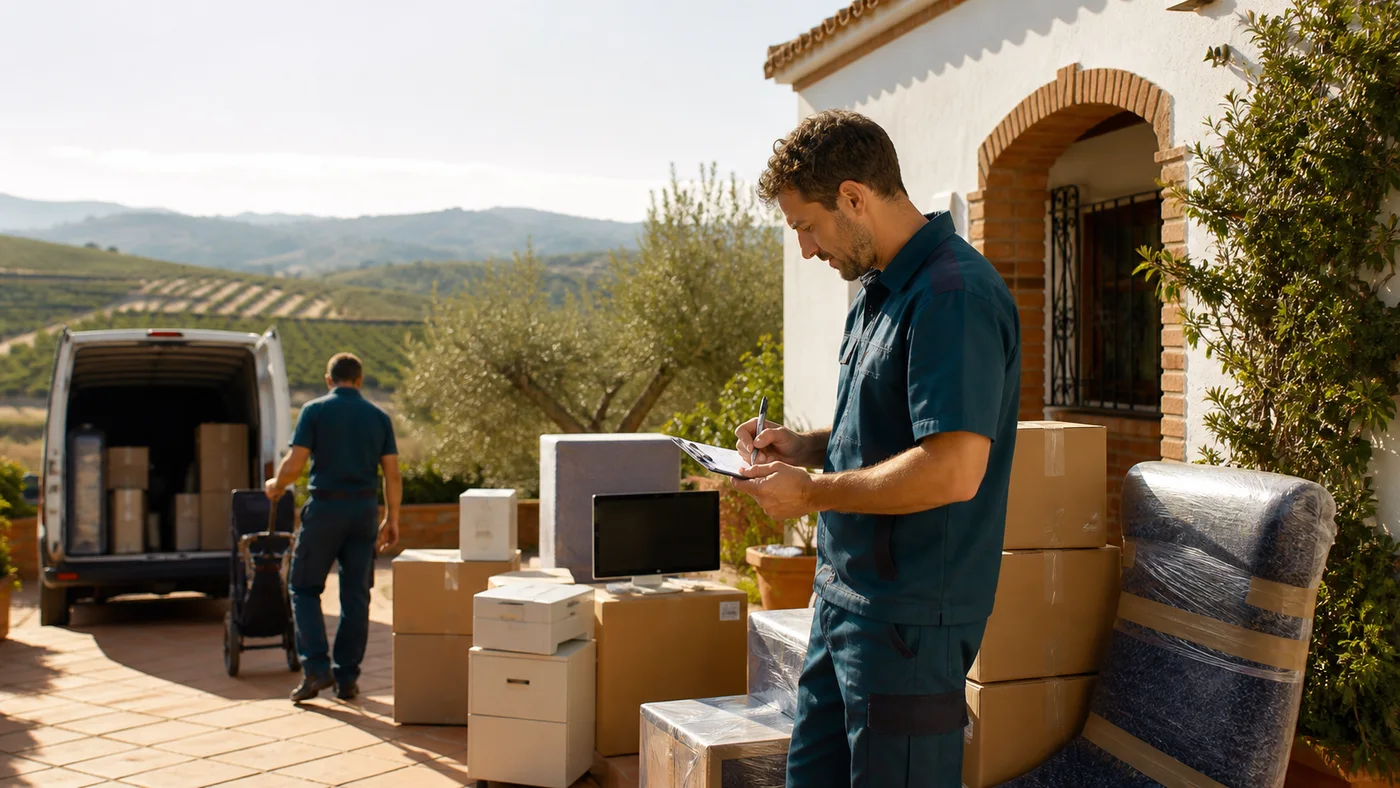Inventario de mobiliario y equipos durante una mudanza en Vélez-Málaga
